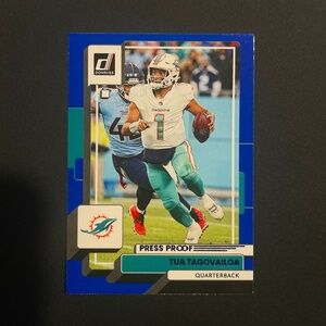 Tua Tagovailoa: Miami Dolphins, Quarterback 2022 Panini Press Proof #125